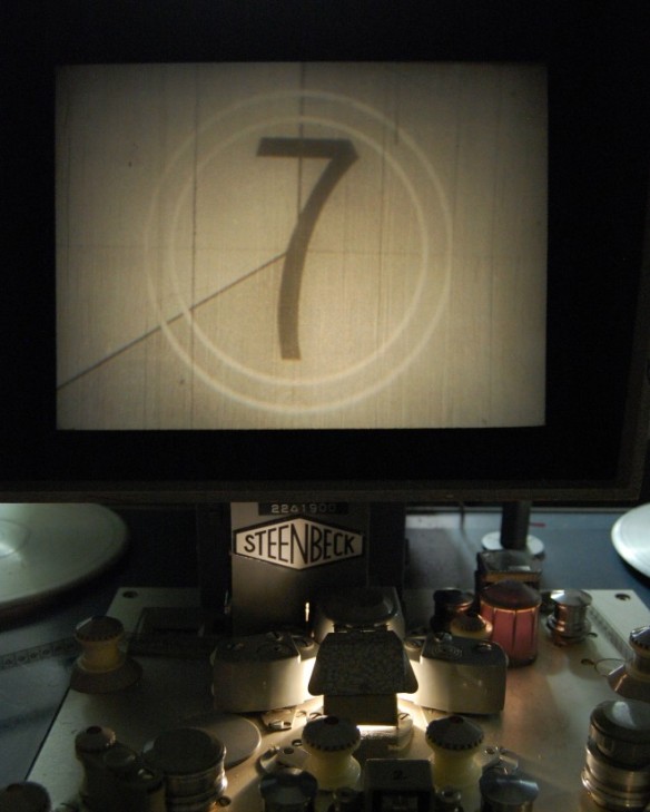 Film countdown on Steenbeck
