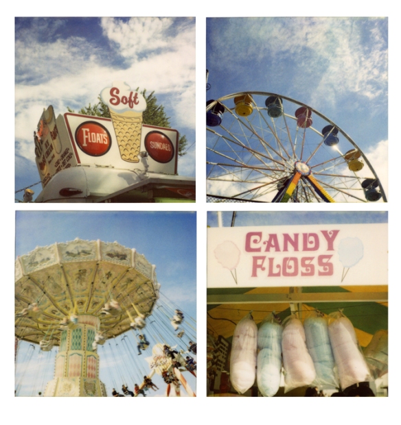 Composite of SX-70 polaroid photos at Playland.