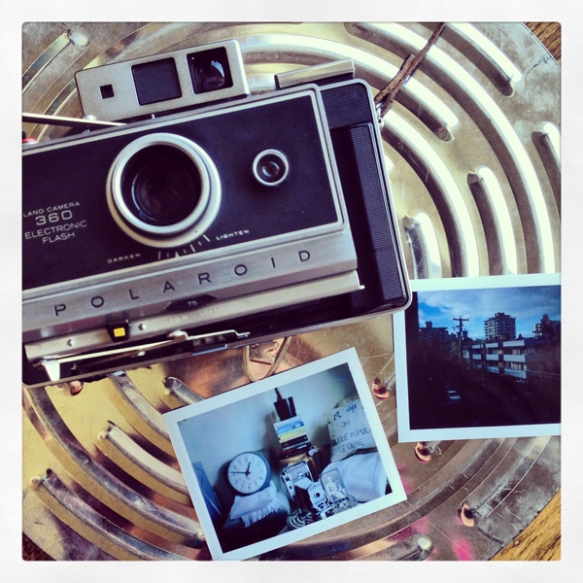 My first photos using my new (yet old) Polaroid Land Camera. Photo: C. Hagemoen